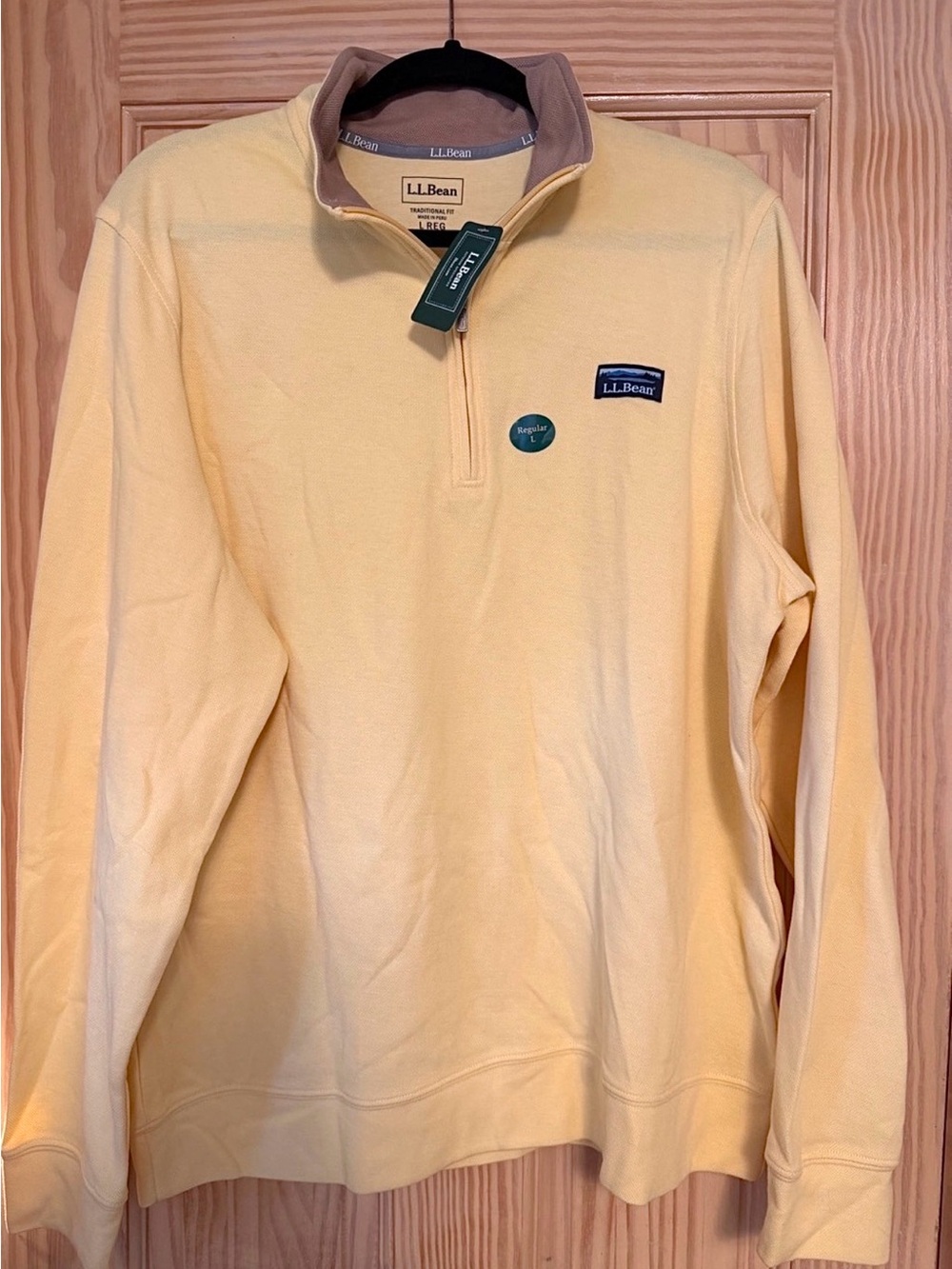 L.L.Bean butter Yellow Quarter-Zip Pullover